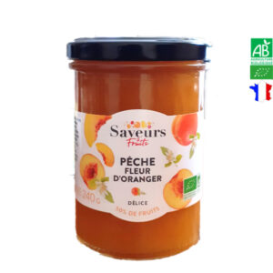 Délice de Pêche Fleur d’Oranger 240g Saveurs et Fruits
