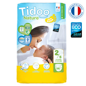Couche Écologique Taille 2 3 à 6kg 1×58 Tidoo
