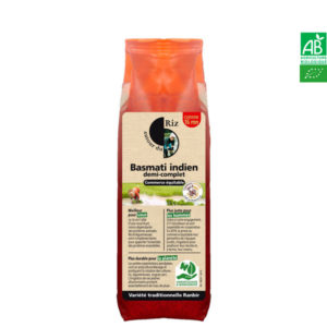 Riz Basmati Demi-Complet 500g Autour du Riz
