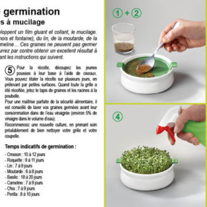 Coupelle de germination pour graines à mucilage Germline