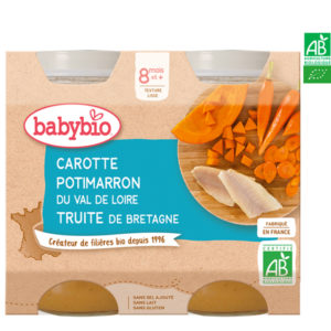 Carotte Potimarron du Val de Loire Truite de Bretagne 2x200g Babybio