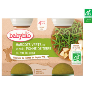 Haricots verts de Vendée Pomme de Terre du Val de Loire 2x130g Babybio