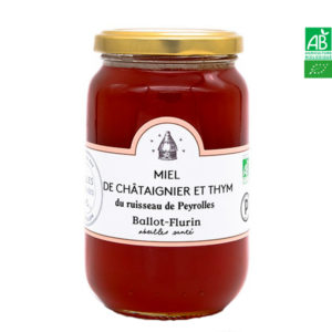 Miel de Châtaignier et Thym du ruisseau de Peyrolles 480g Ballot-Flurin