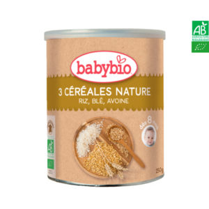 Trois Céréales Nature, Riz, Blé, Avoine 250g Babybio