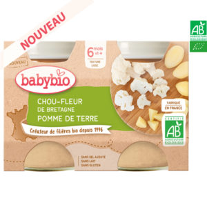 Chou-Fleur de Bretagne Pomme de Terre 2*130gr Babybio