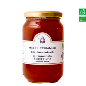 Miel de Coriandre de la réserve naturelle Torrente . Orba 480g Ballot-Flurin