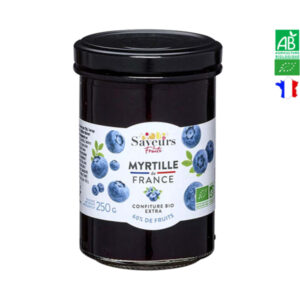 Confiture de Myrtille Bio 250g Saveurs et Fruits
