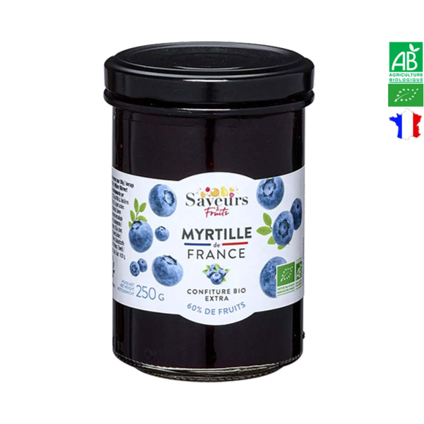 Confiture de Myrtille Bio 250g Saveurs et Fruits