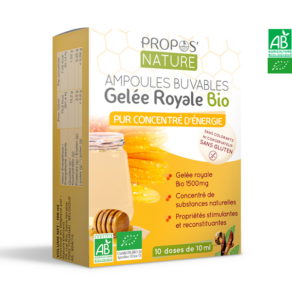 Gelée Royale Bio 10 Ampoules de 10ml Propos Nature