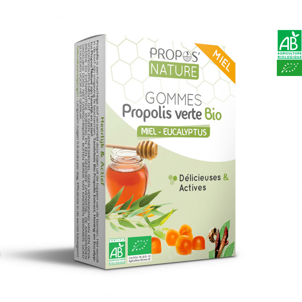 Gommes Propolis Verte Bio aux 3 saveurs Propos Nature