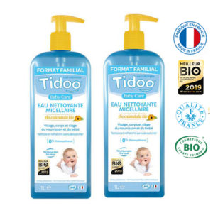 Eau Nettoyante Micellaire au Calendula Bio Tidoo 2 fois 1 litre