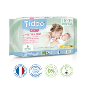 Lingettes Bébé Écologiques Parfum Naturel Compostables 1×58 Tidoo