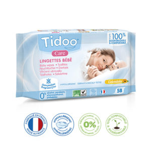 Lingettes Bébé Écologiques Sans Parfum Compostables 1×58 Tidoo