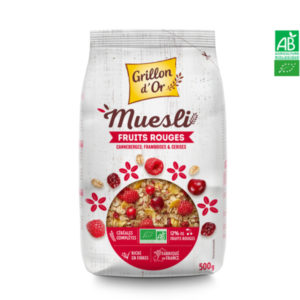 Muesli Fruits Rouges 500gr Grillon d’Or