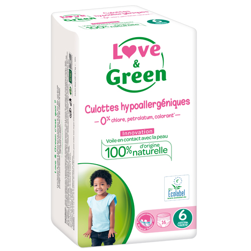 Culotte Hypoallergénique d’Apprentissage Taille 6 16kg et + Love&Green