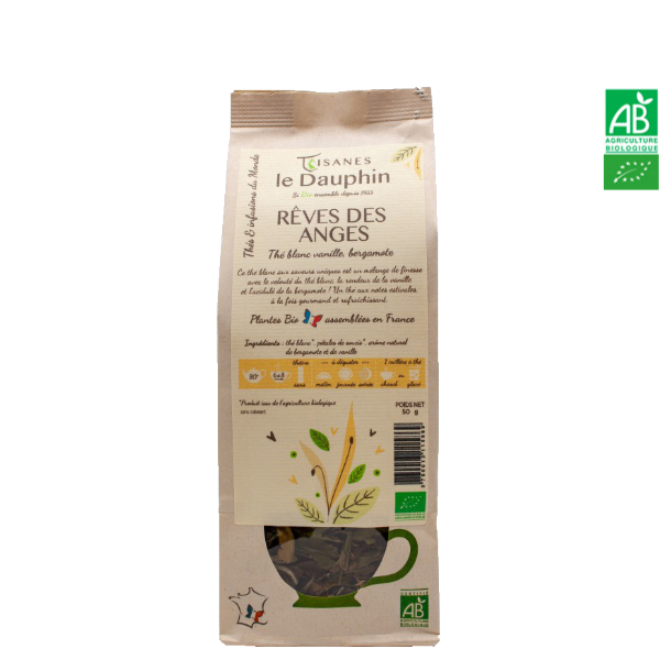 Thé Blanc Rêves des Anges 50gr Tisanes Le Dauphin