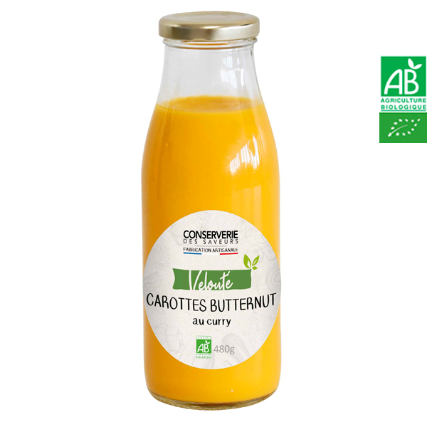 Velouté de Carottes, Butternut au Curry 480g Conserverie des Saveurs