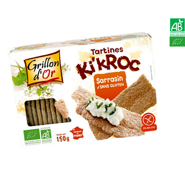Tartines Ki'Kroc au Sarrasin 150gr Grillon d'Or