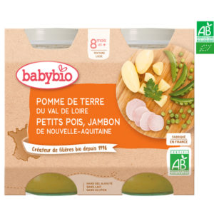Pomme de Terre Petit Pois Jambon du Val de Loire 2x200g Babybio