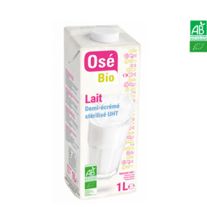 Lait 1/2 écrémé stérilié UHT 1 Lt OséBio