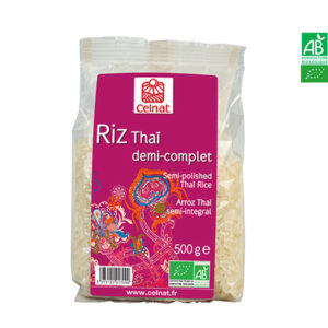 Riz Long Thai Bio Demi-Complet 500gr Celnat
