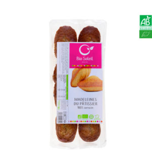 Madeleine Bio 100% Sarrasin 180g Sachet de 8 Madeleines Pur Beurre Bio Soleil