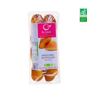 Madeleine Sans Beurre Bio 180g Sachet de 8 Madeleines Bio Soleil