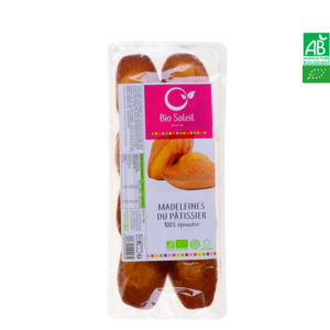 Madeleine Bio 100% Épeautre 180g Sachet de 8 Madeleines Bio Soleil