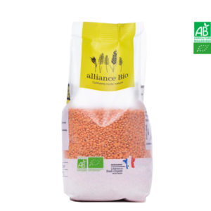 Lentilles Corail France 500gr Alliance Bio