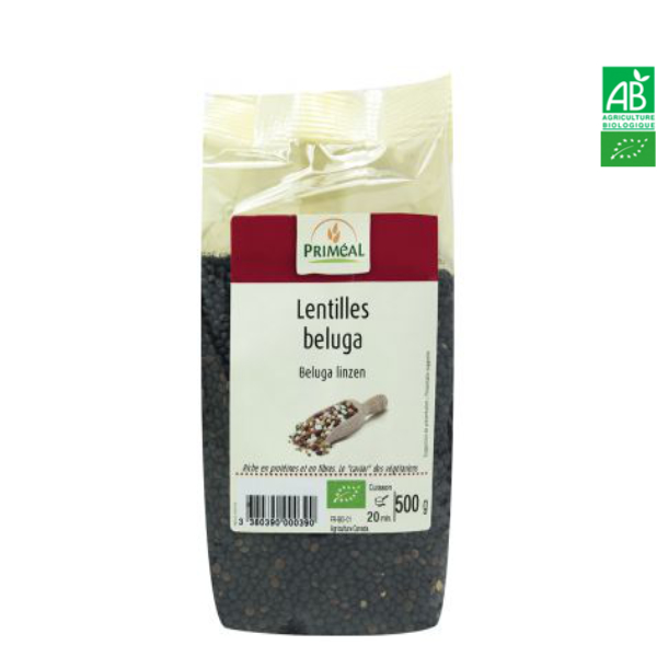 Lentilles Beluga Bio 500gr Priméal