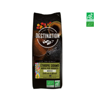 Café Moulu Sidamo Moka Ethiopie 100% Pur Arabica 250g Destination