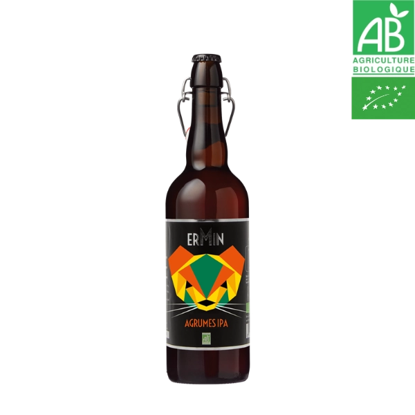 Bière agrumes IPA Ermin 5° 75cl