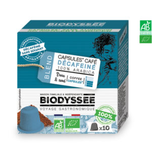 Café Capsules 100% Arabica Doux Décaféiné *10 Biodyssée