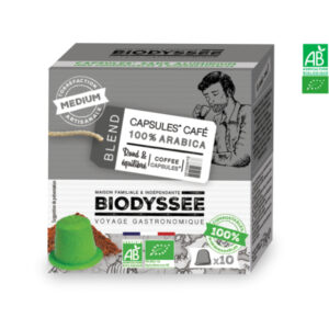 Café Capsules 100% Arabica Médium *10  Biodyssée
