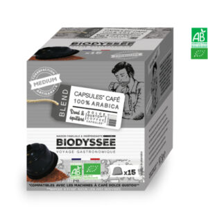 Café Capsules 100% Arabica Médium *15  Biodyssée