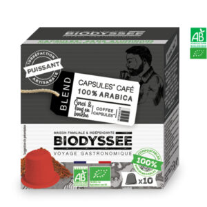 Café Capsules 100% Arabica Puissant *10  Biodyssée