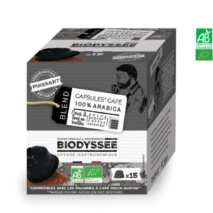 Café Capsules 100% Arabica Puissant *15 Biodyssée