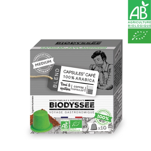 Café en capsule 100% arabica médium, compatible NESPRESSO