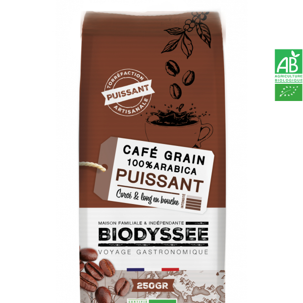 Café 100% arabica grain corsé 250g par 12
