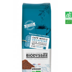 Café doux décaféiné pur arabica moulu 250g par 12
