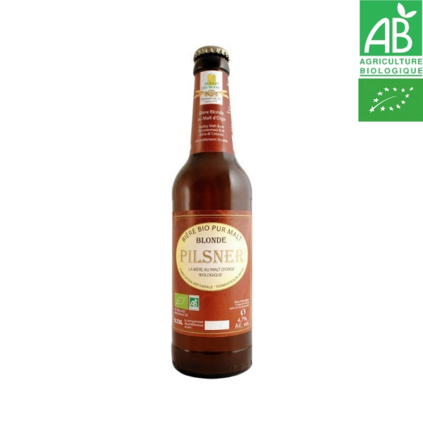 Bière blonde Pilsner au malt d'orge 33cl