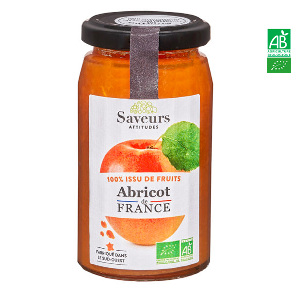 Confiture d'Abricot Bio de France 240gr Saveurs Attitudes | Achat Confiture d'Abricot Bio de ...