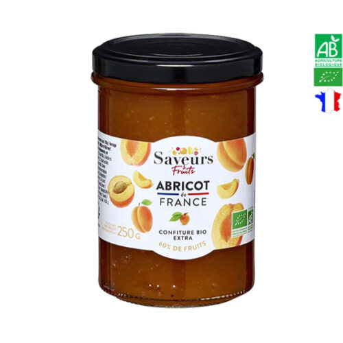 Confiture d'Abricot Bio de France 250gr Saveurs et Fruits