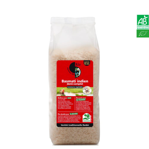 Riz Basmati Demi-Complet 1kg Autour du Riz