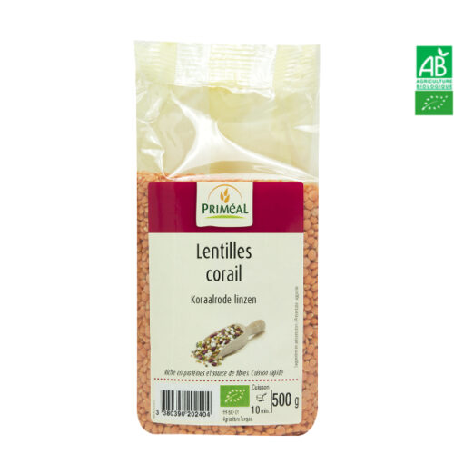 Lentilles Corail Bio 500g Priméal
