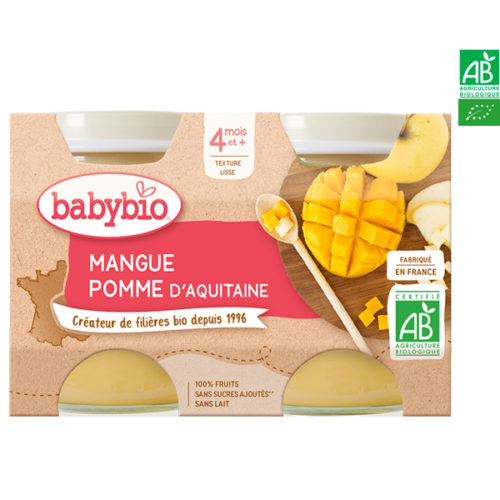 Mangue Pomme d'Aquitaine 2x130g Babybio