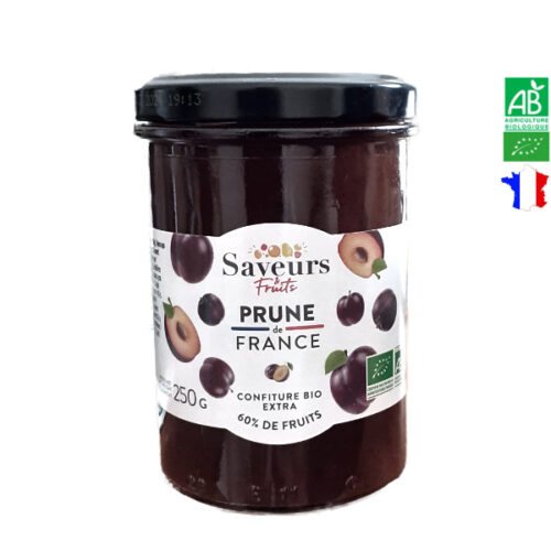 Confiture de Prune Bio de France 250g Saveurs et Fruits