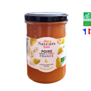 Confiture de Poires Bio de France 250g Saveurs et Fruits