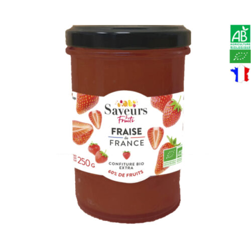 Confiture de Fraises de France Bio 320g Saveurs et Fruits