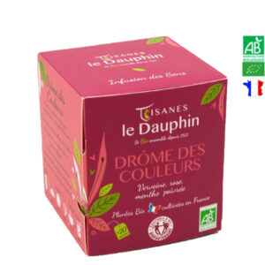 Infusion Bio Drôme des Couleurs 20 Dosettes Tisane Le Dauphin